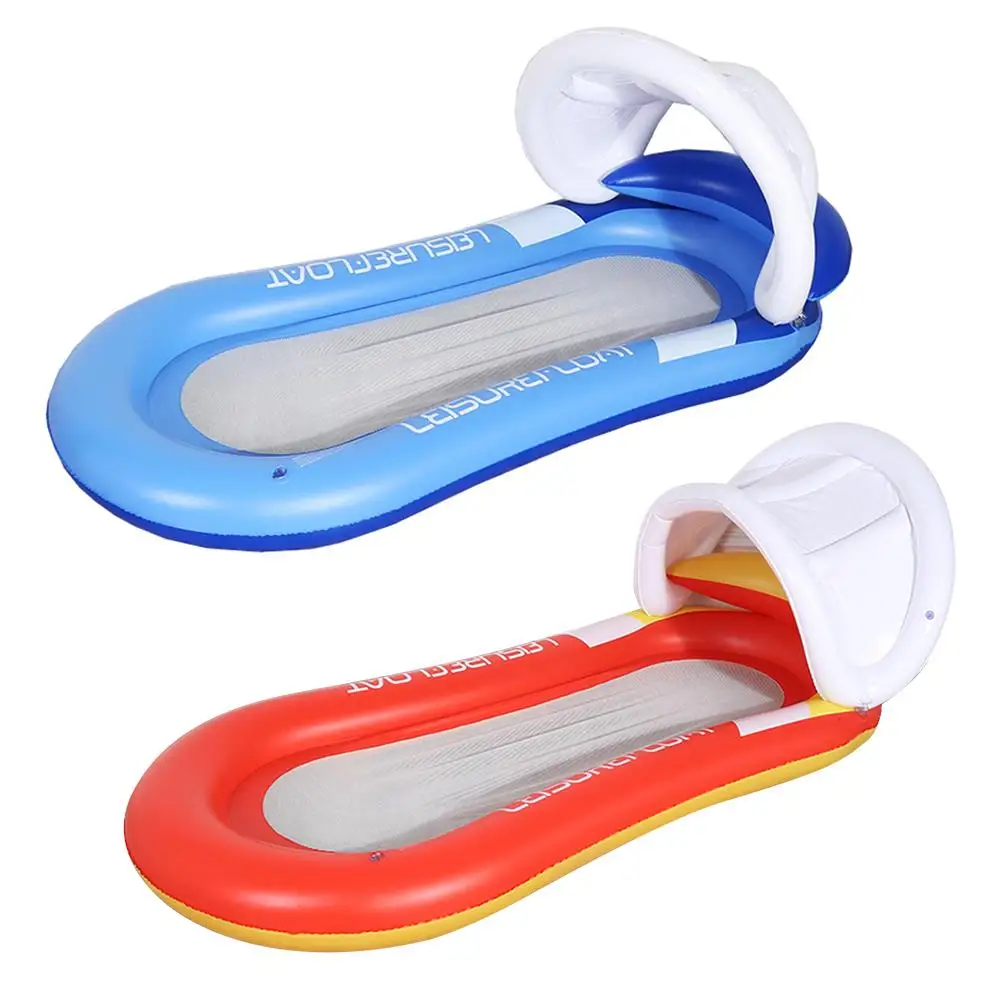 

Inflatable awning awning floating bed PVC folding chair outdoor water hammock 2019 new mesh lazy floating raft