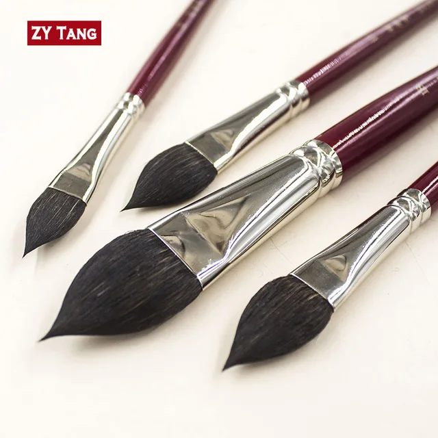 ZYTANG 2018 OVAL,Cat tongue squirrel hair Watercolor Paint Brushes