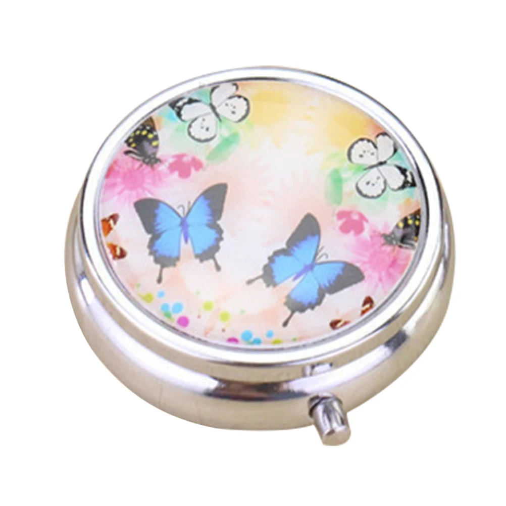 

1pc Pill Box Metal Portable Mini Medicine Box Pill Case for Office Trips Outdoor