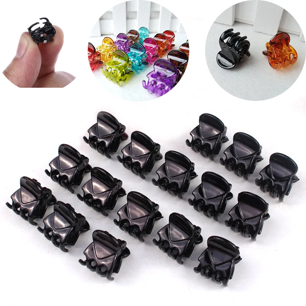 

12Pcs/sets Fashion Hair Claws Crab Plastic Girls Headwear Accessories Hair Girls Plastic Mini Hairpin Claws Hair Clip Clamp Hot