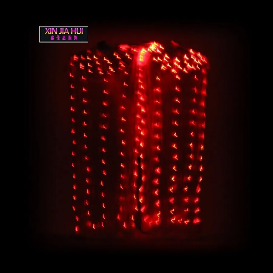 Performance Outfit Heat Sell New Pattern Belly Dance Led Luminescence Sensu Colourful Real Silk Fan Prop |