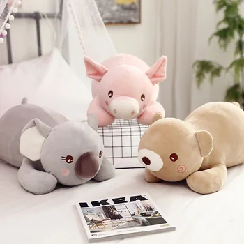 

55cm creative new rice fields doll series plush toys cartoon lying on the pig koala doll pillow