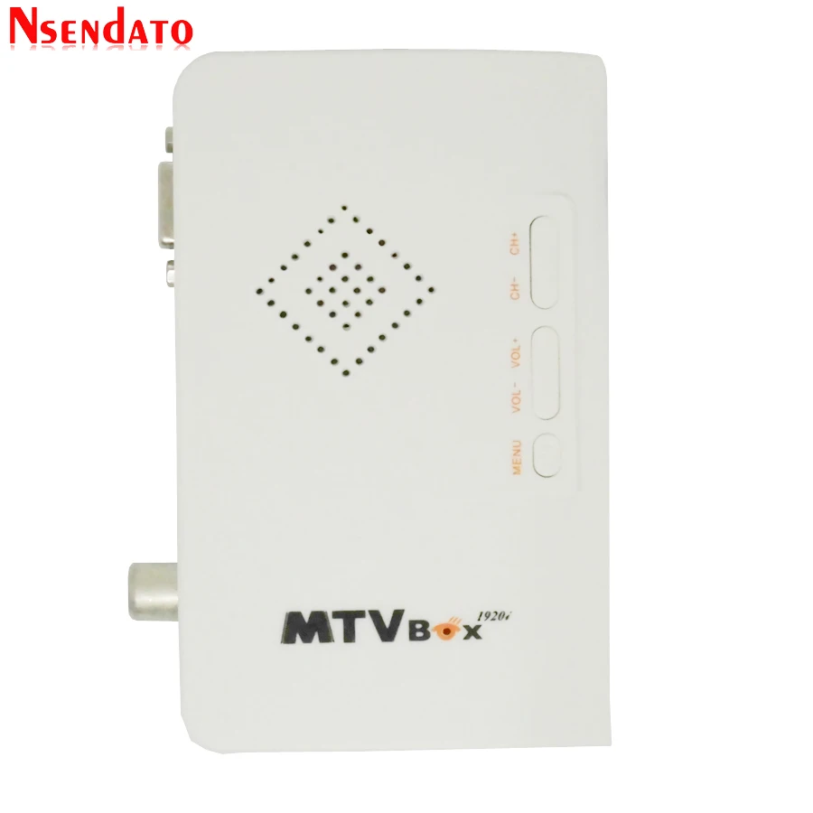 Tanie Zewnętrzny LCD CRT Tuner tv MTV pudełko AV do VGA odbiornik tv Tuner 1080P zestaw pudełkek pod telewizor za pomocą pilota zdalnego sterowania do telewizora HDTV monitor komputerowy