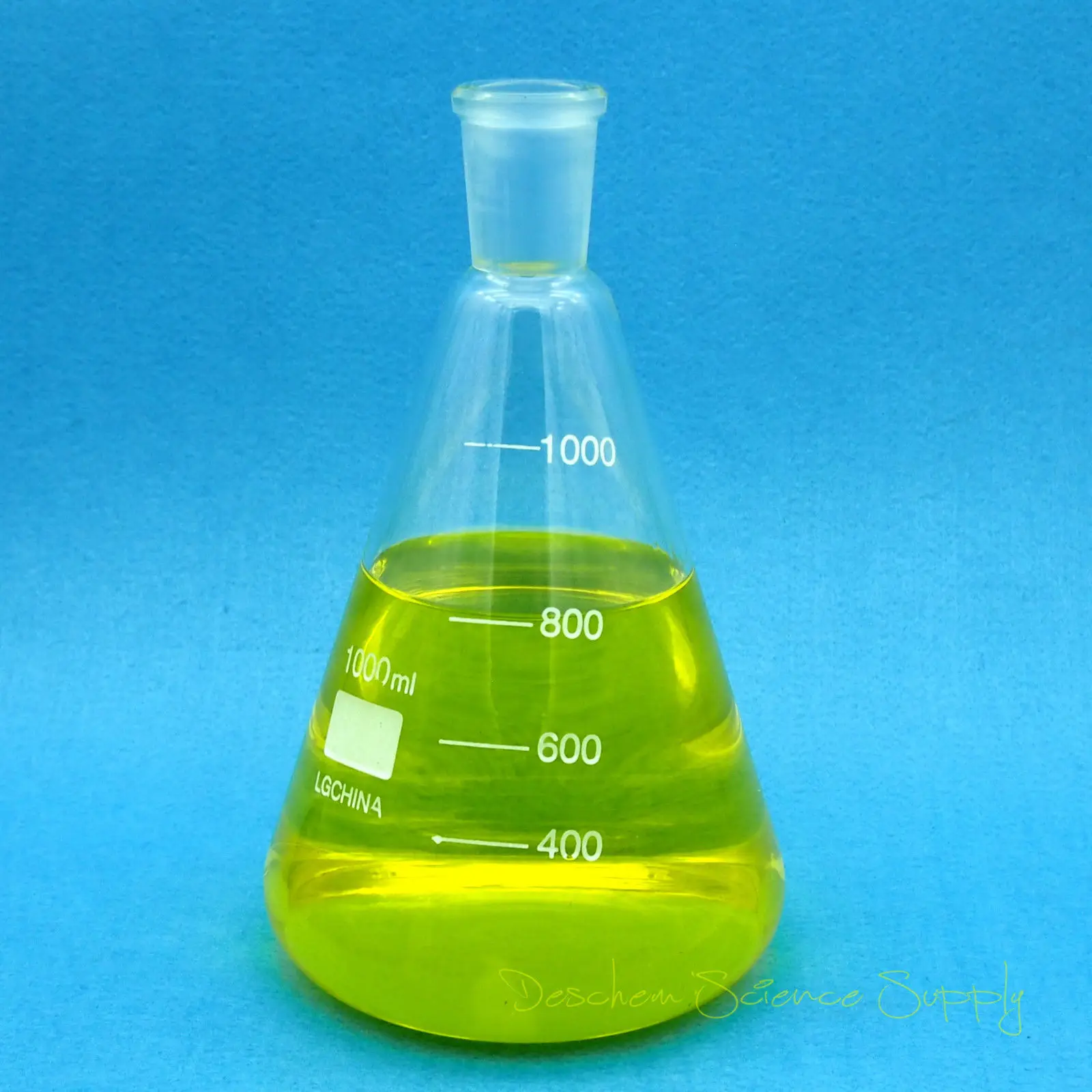 Large erlenmeyer flask 1L Vintage chemistry laboratory flask Collectibles Collectible Glass etna