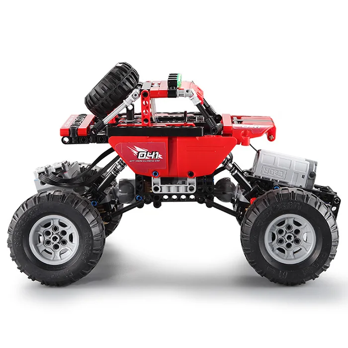 CaDA C51041 489 шт сборные строительные блоки для внедорожников, игрушечный автомобиль с дистанционным управлением, стабильная структура автомобиля, гоночный скалолазание, двойной режим
