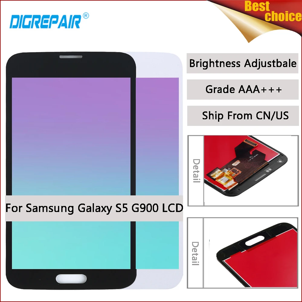

g900 lcd For Samsung Galaxy S5 Display G900A G900F G900P G900T G900V LCD Display Digitizer Touch Screen Assembly Repair Replace