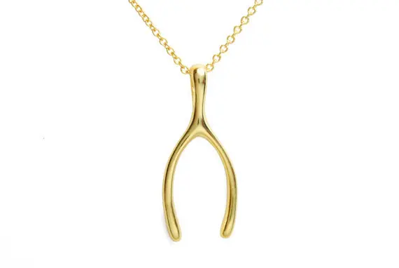 14 Karat Gold Large Wish Bone Pendant.jpg