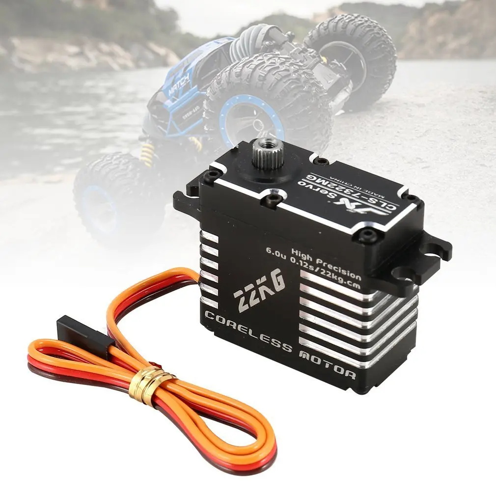 

JX CLS-7322MG 22KG Metal Steering Digital Metal Gear Coreless Servo with High Torque for RC Car Boat Robot Airplane Drone