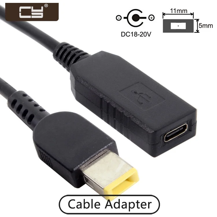 

CY USB-C USB 3.1 Type C to Rectangle 11.0*5.0mm Power Plug PD Emulator Trigger Charge Cable for Lenovo ThinkPad X1 Carbon