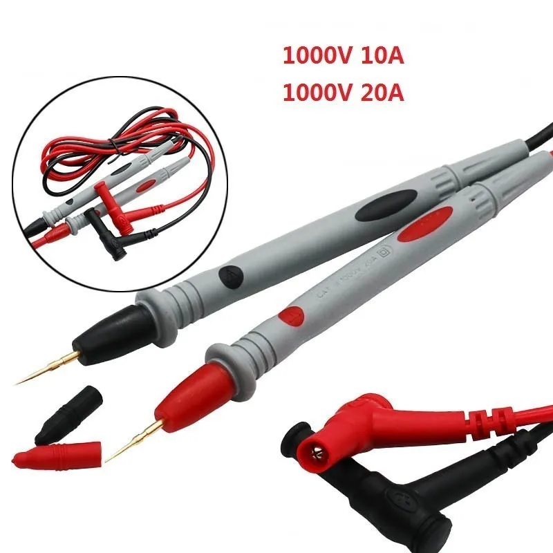 

1 Pair Universal Probe Test Leads Pin For Digital Multimeter Needle Tip Meter MultiMeter Tester Lead Wire Pen Cable 1000V 10/20A