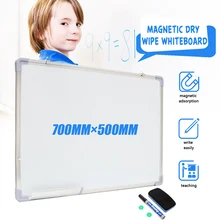 Kicute 500x700 мм магнитная доска для письма двухсторонняя с ручкой стирающиеся магниты кнопки для офиса школы