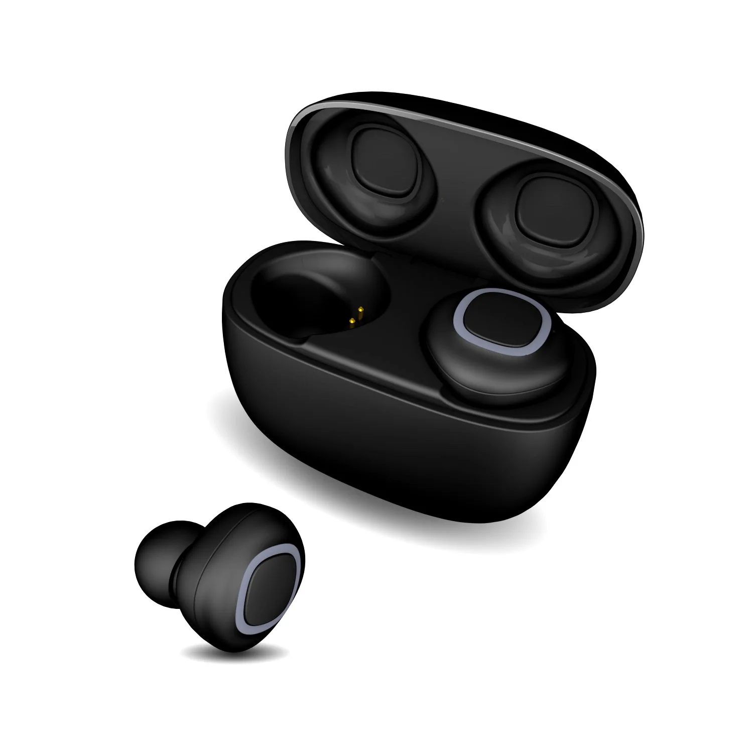 True Bluetooth Wireless Earbuds Headphones TWS in-Ear Stereo Earphones with Charging Case with Built-in Mic Auto for Smart Phone