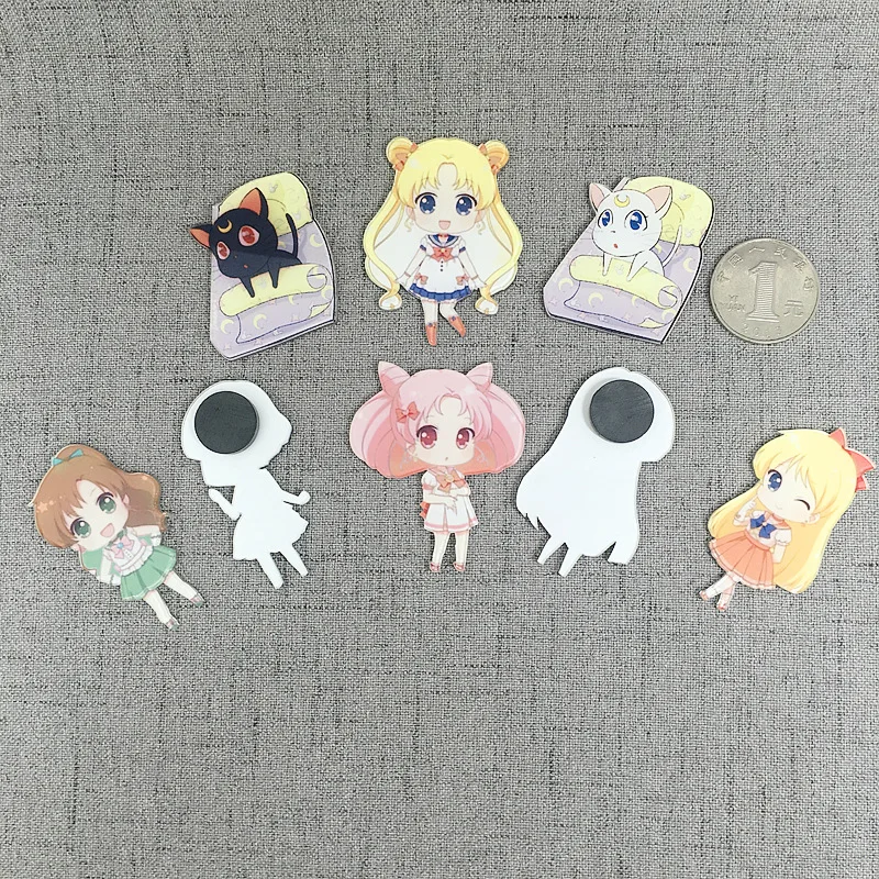 

Lychee Life 3pcs Anime Sailor Moon Refrigerator Magnetic Sticker Cartoon Fridge Magnet Home Kitchen Decoration