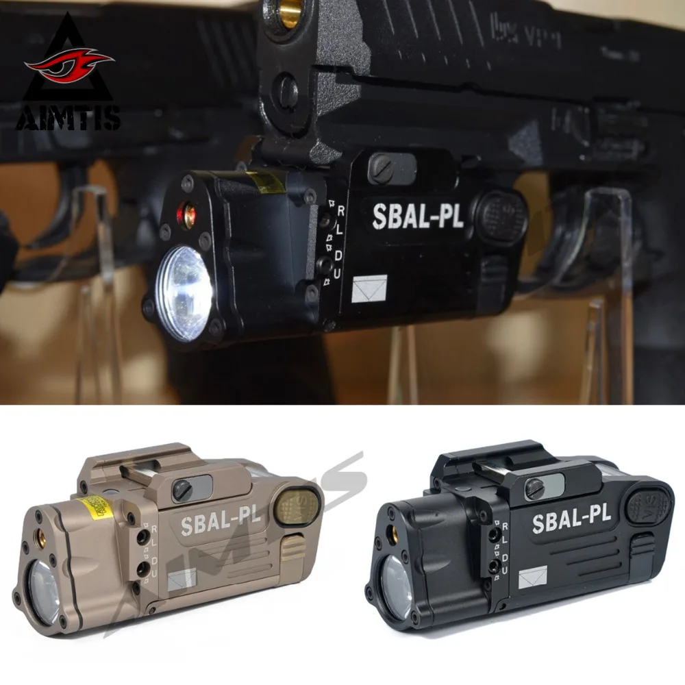 Najtaniej AIMTIS Tactical laserowa latarka SBAL PL polowanie broń światło Combo czerwony Laser pistolet stały i stroboskopowy pistolet światła Picatinny Rail