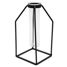 Лидер продаж, скандинавский стиль, 3D стеклянная железная художественная Геометрическая ваза с кюветой, настольное растение, цветок бонсай, свадебное украшение для дома, Acces