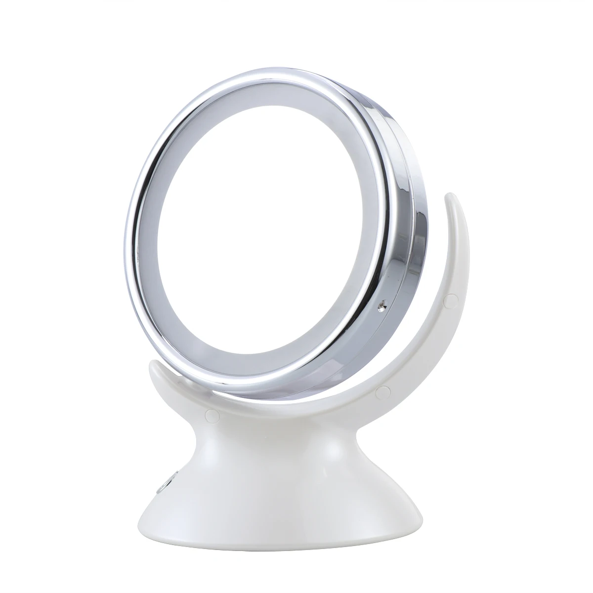Регулируемый 5X Увеличение освещенный светодиодный макияж зеркало ванное зеркало под туалетный столик 360 градусов поворотное двухстороннее настольное зеркало с подсветкой