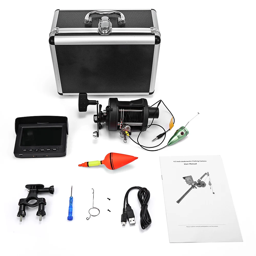 15 متر HD 1200TVL صياد السمك تحت الماء الصيد كاميرا LED Fishfinder الصيد كاميرا الأشعة تحت الحمراء مصباح 4.3 بوصة TFT مراقب الألوان 15 متر HD 1200TVL صياد السمك تحت الماء الصيد كاميرا LED Fishfinder الصيد كاميرا الأشعة تحت الحمراء مصباح 4.3 بوصة TFT مراقب الألوان