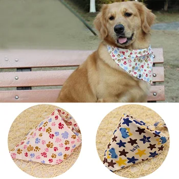 

Adjustable Breathable Cotton Pet Cat Dog Puppy Neck Dog Scarf Collar Neckerchief Pet Cat trigon Collars Scarf Accessories