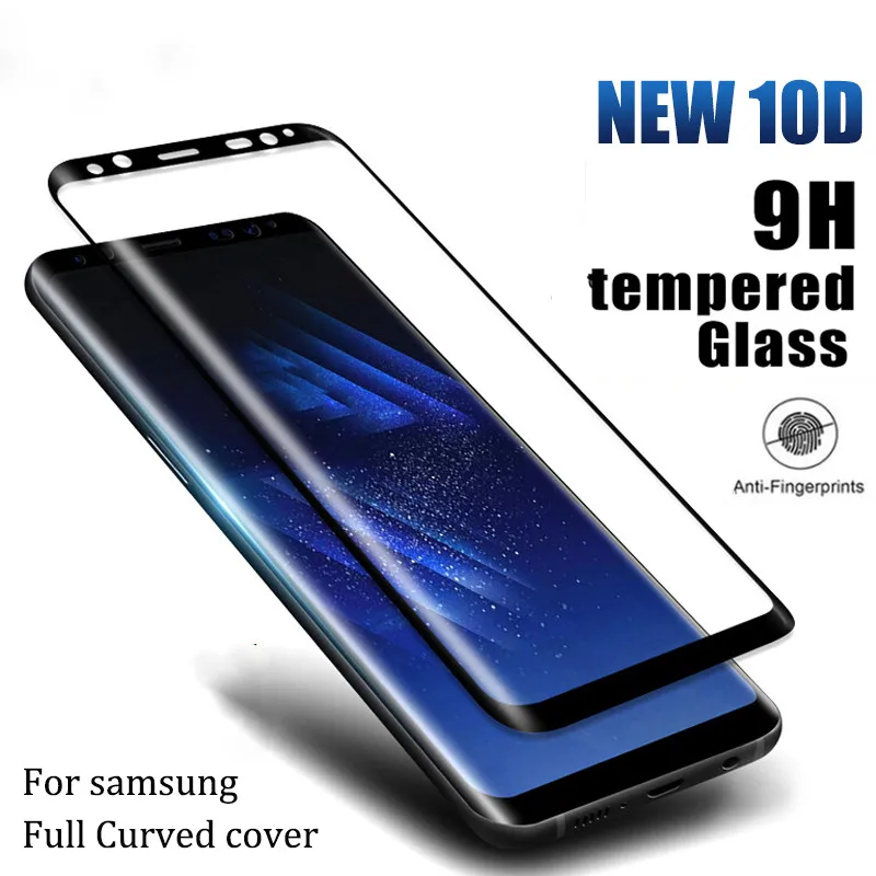 

Screen Protector Glass For Samsung Galaxy Note 9 8 S9 S8 Plus Tempered Glass Full Curved Cover For Samsung S8 S9 protective Film