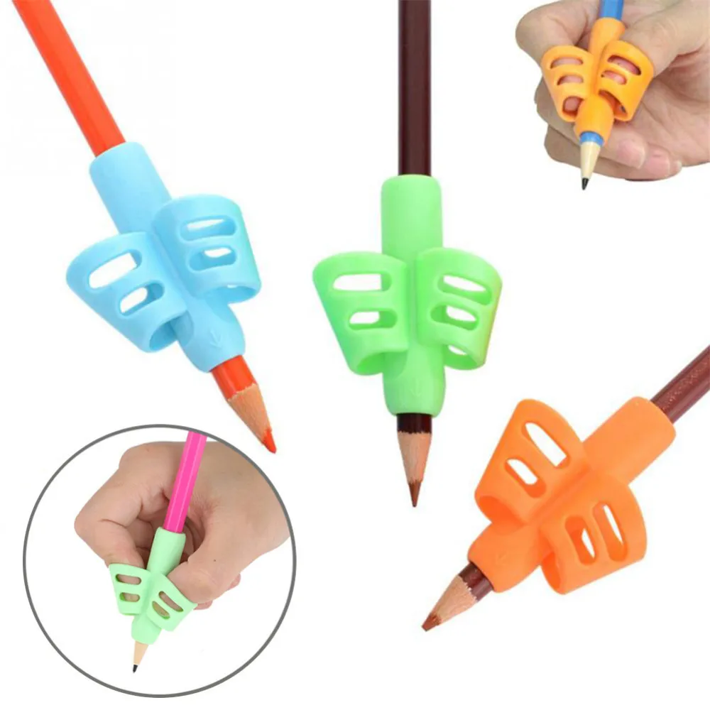 

Posture Correction Pen Grip Children Pencil Holder Tools Silicone Two Finger Ergonomic Writing Aid Grips Wedding Favors And Gift