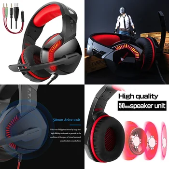 

Bass Headset Noise Cancelling Earphone USB Stereo Surround Sound Gaming Headset