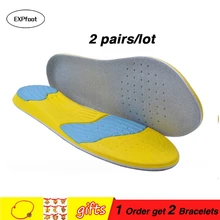 2 пара унисекс размер спортивные стельки поддержка свода стопы шок обуви pad Подушка спортивные Бег антибактериальные анти-запах пота absoprption