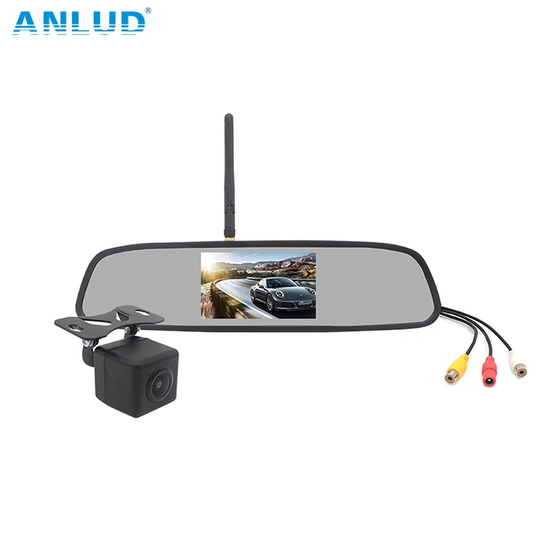 

ANLUD Car Rearview Mirror Monitor Auto Parking System Night Vision Backup Reverse Camera Car Rear View wireless Camera