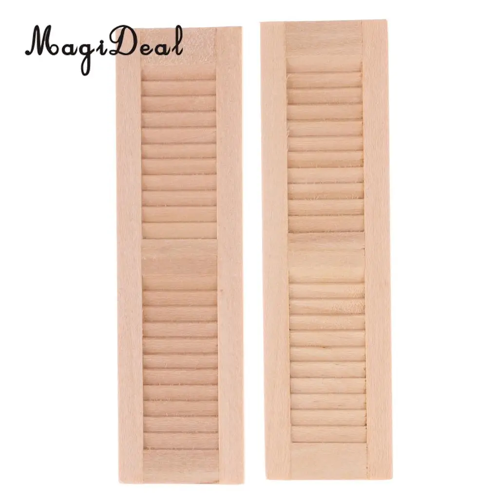 1:12 Miniature Doll House Windows Furniture DIY Fitment Wooden Gift Kids Retro
