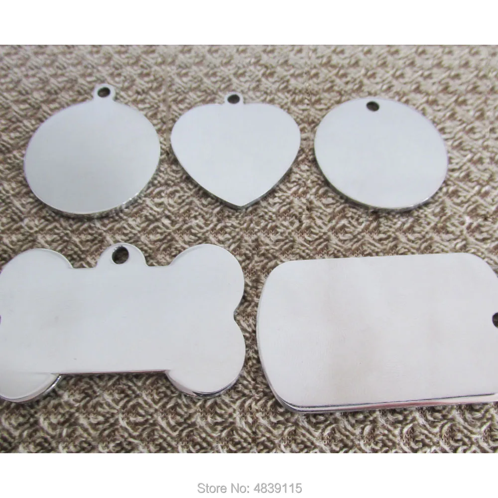 Комбинированные формы пластина из нержавеющей стали Жетоны для питомцев зеркальная полировка Жетоны для собак 100 шт./лот