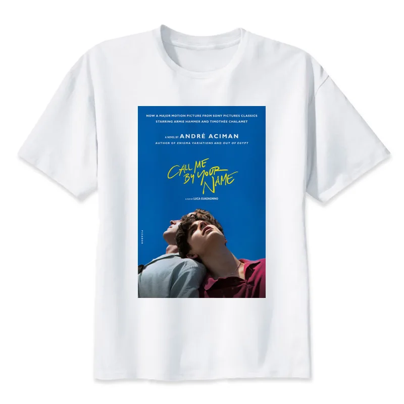 

call me by your name 2019 Fashion T-Shirt Men Brand Sleeve Patchwork O-Neck T Shirts Mens Casual Hop T Male Size M-5XL Q1308