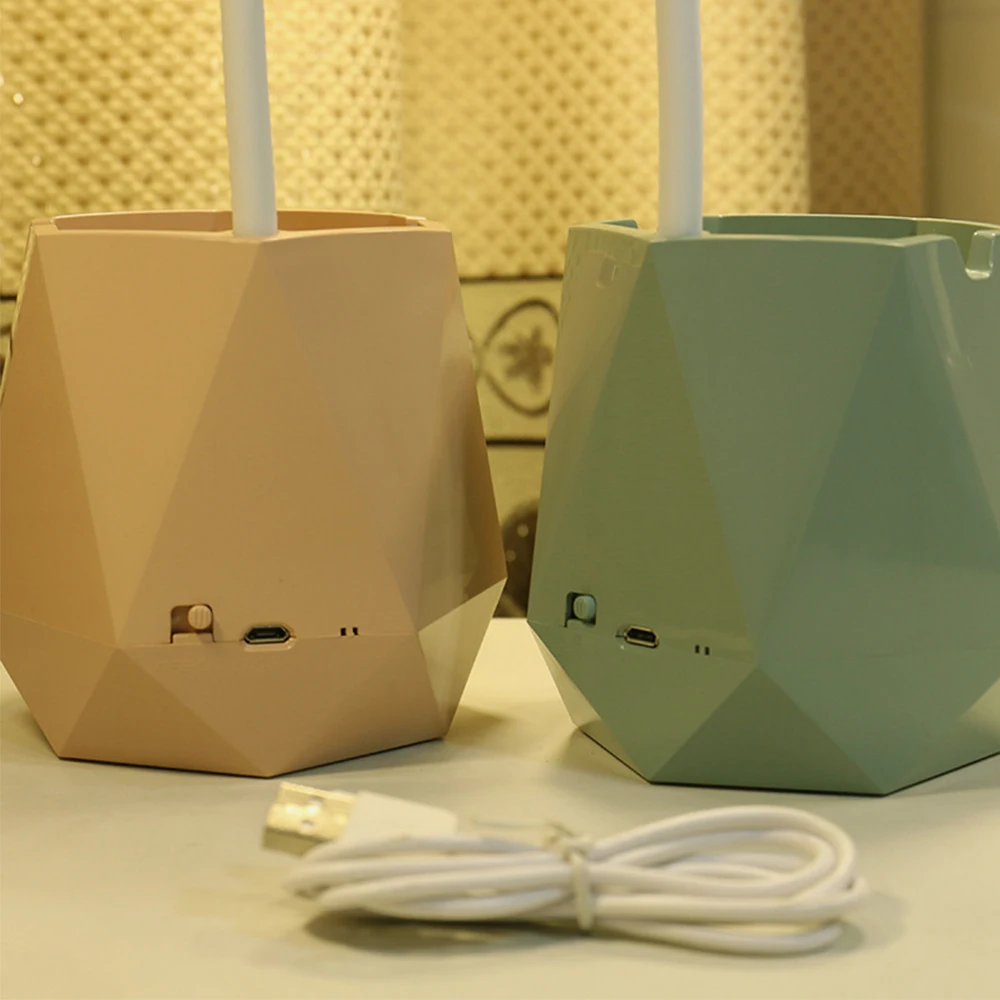 Светодиодная настольная лампа в форме алмаза с щеткой Hoder для телефона сенсорным