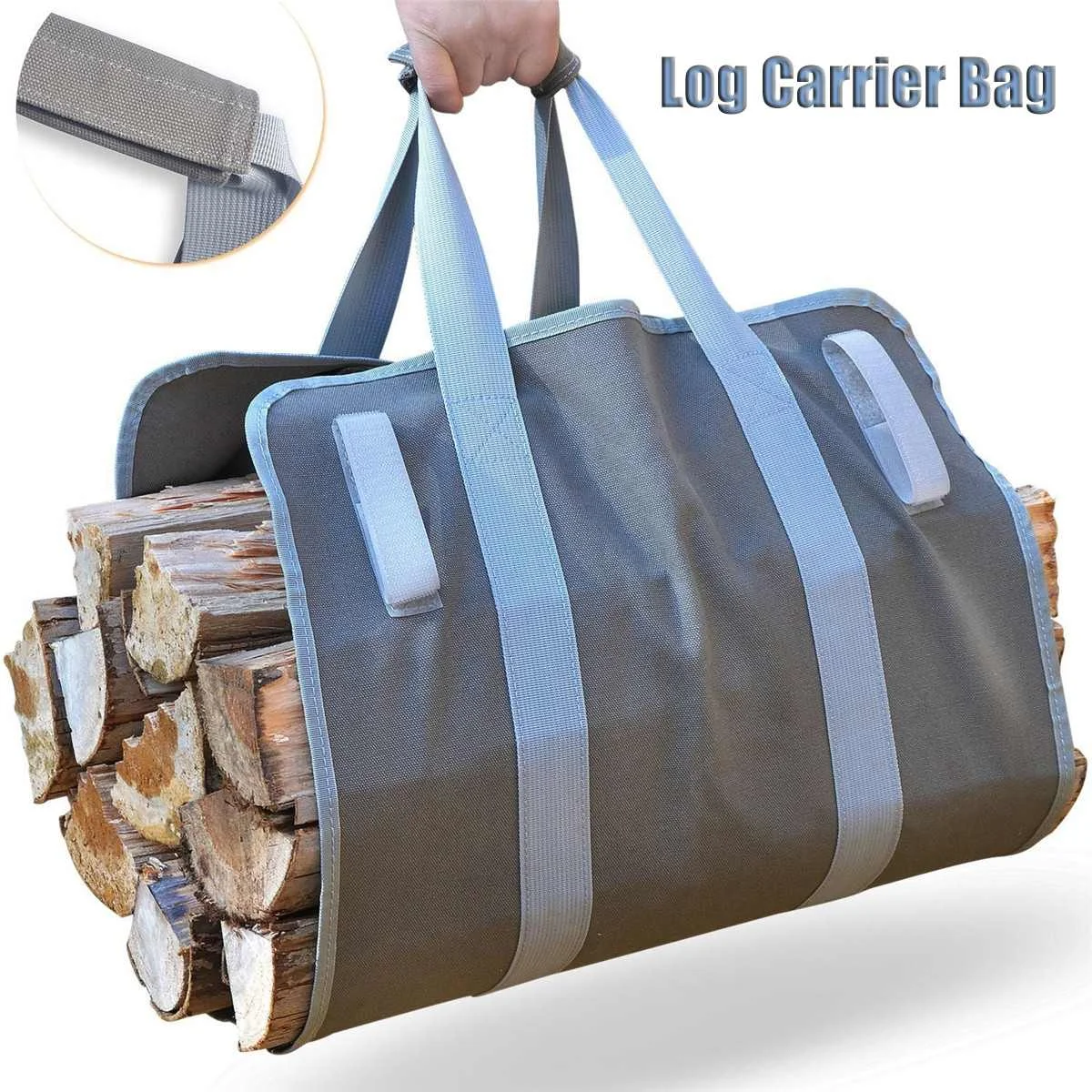 Supersized Log Firewood Wood Carrier Bag Camping Outdoor Holder Carry