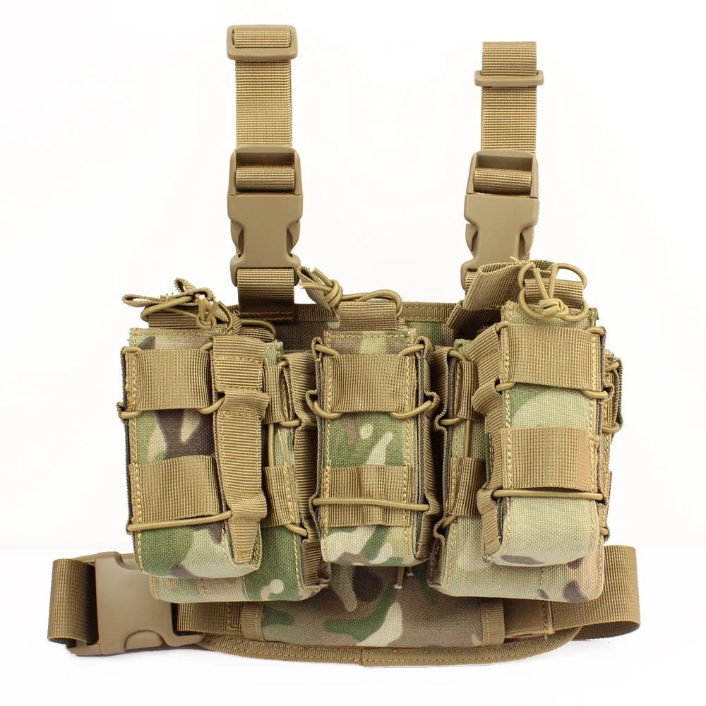 TTGTACTICAL Tactical Drop Leg Rig со съемным двойным штабелером Mag Pouch& 1 одиночный Mag Pouch, Molle Drop Leg Platform