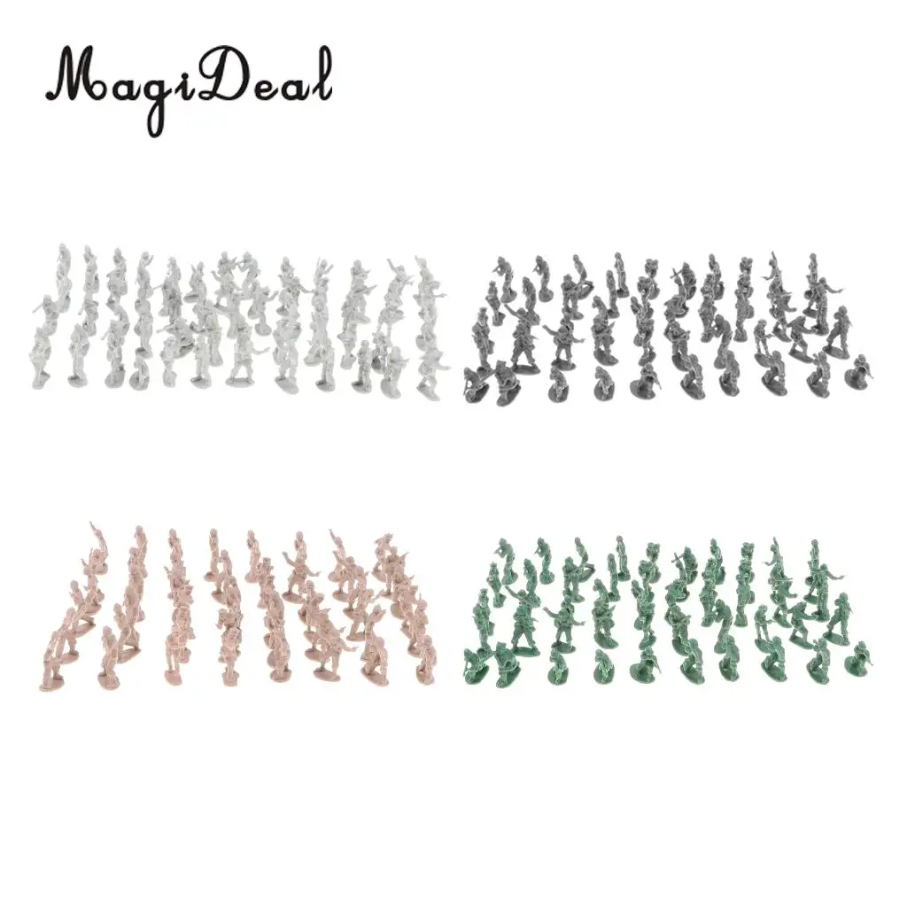 

Set of 400pcs 4 Colors Plastic 2cm Toy Soldiers Figurine Army Sand Scene Model Plaset