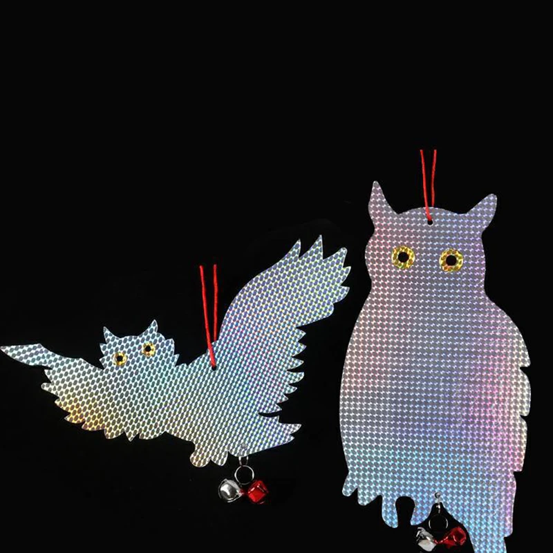 

2Pcs/Set Laser Reflective Fake Owl Bird Decoy Scaring Animals Repellents Patio Garden Pest Control Accessories Supplies
