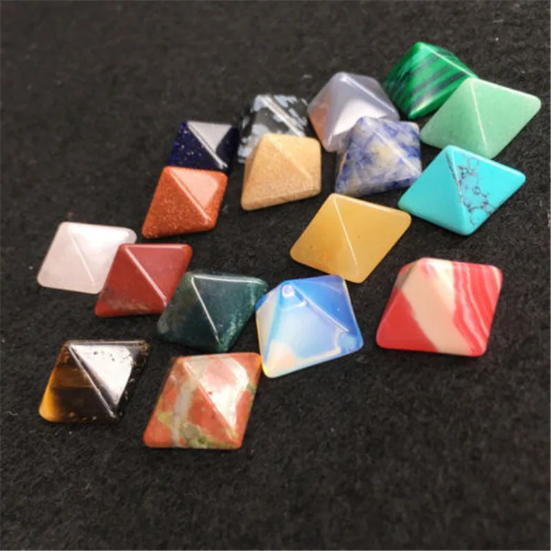 

10pcs set Pyramid Gemstone Natural Stone Crystal Quartz Healing Point Chakra Home Office Decoration Crafts