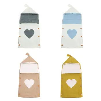

Baby Swaddle Wrap Heart Knitted Newborn Infant Sleep Bag Blanket Envelopes