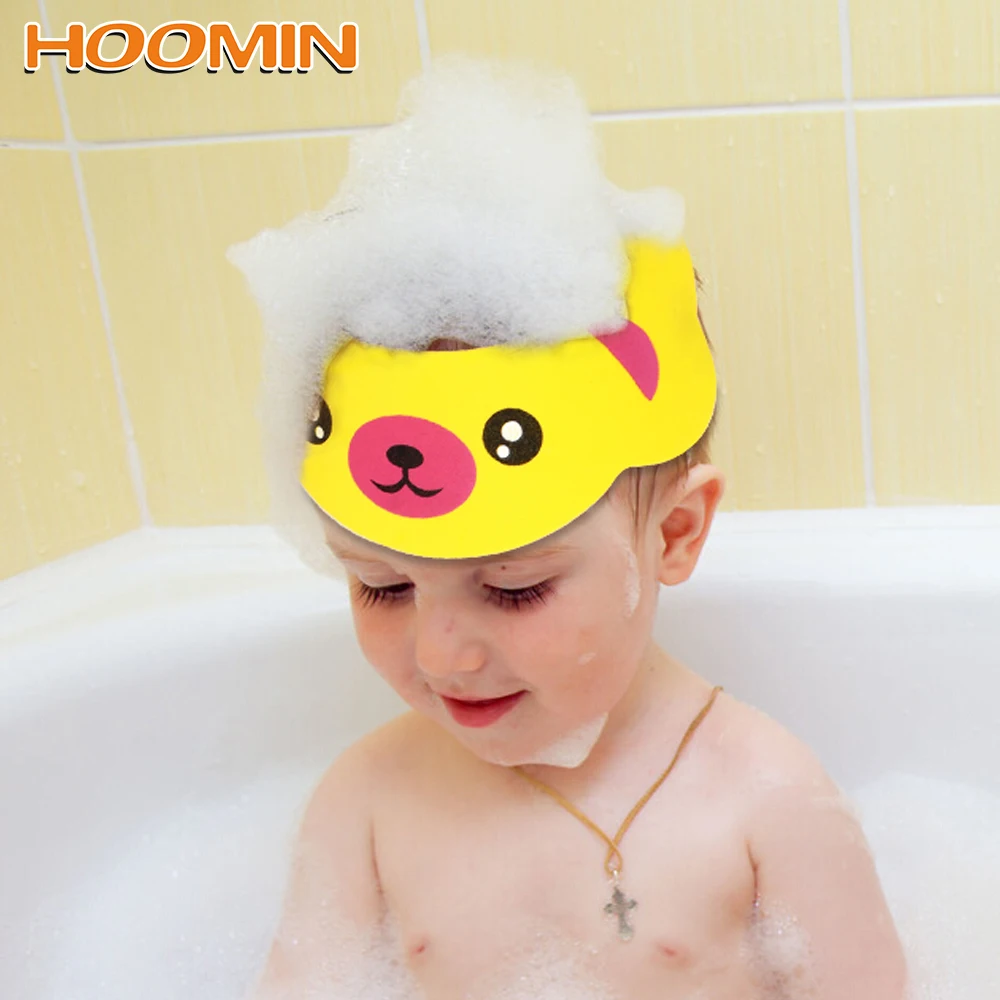

Baby Shower Hat Bathing Visor Baby Kids Shower Cap Bath Wash Hair Shield Hat Cute Protect Eyes Bathroom Products Adjustable