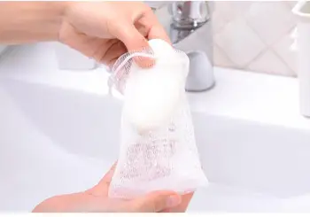 

2000pcs/lot 9*15cm White Soap Blister Mesh Soapnet Foaming Net Easy Make Bubble Mesh Bag Bathroom Accessories