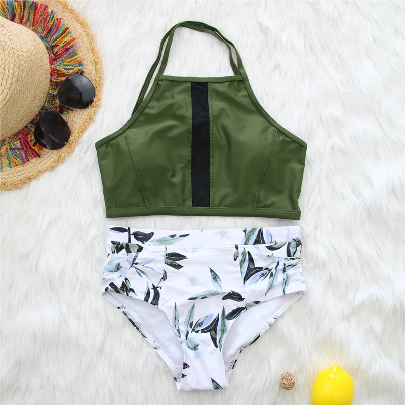 

Floral Swimwear 2019 Summer Ladies Swimsuit Women High Waist Bikini Swimming Suit For Women Bikini Set Beach Wear Bathing Suit