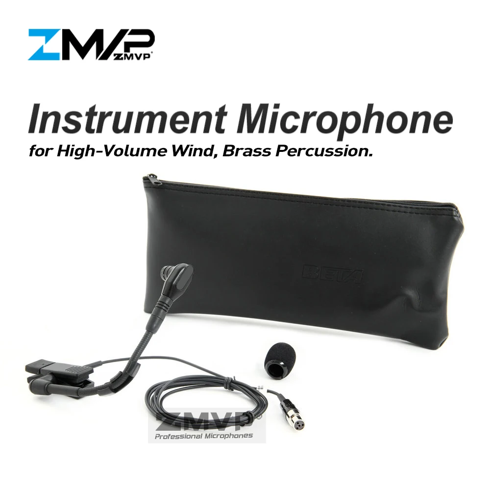 Приборный микрофон ZMVP WB98 Gooseneck Cardioid BETA 98 3 контактный Mini XLR для латунного вудветра