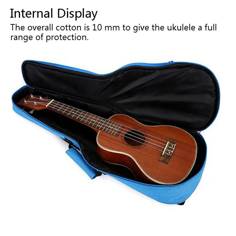 10 мм водонепроницаемый сопрано концертные Гавайские гитары укулеле сумка чехол рюкзак 21 23 24 26 дюймов Ukelele аксессуары для гитары 3 цвета