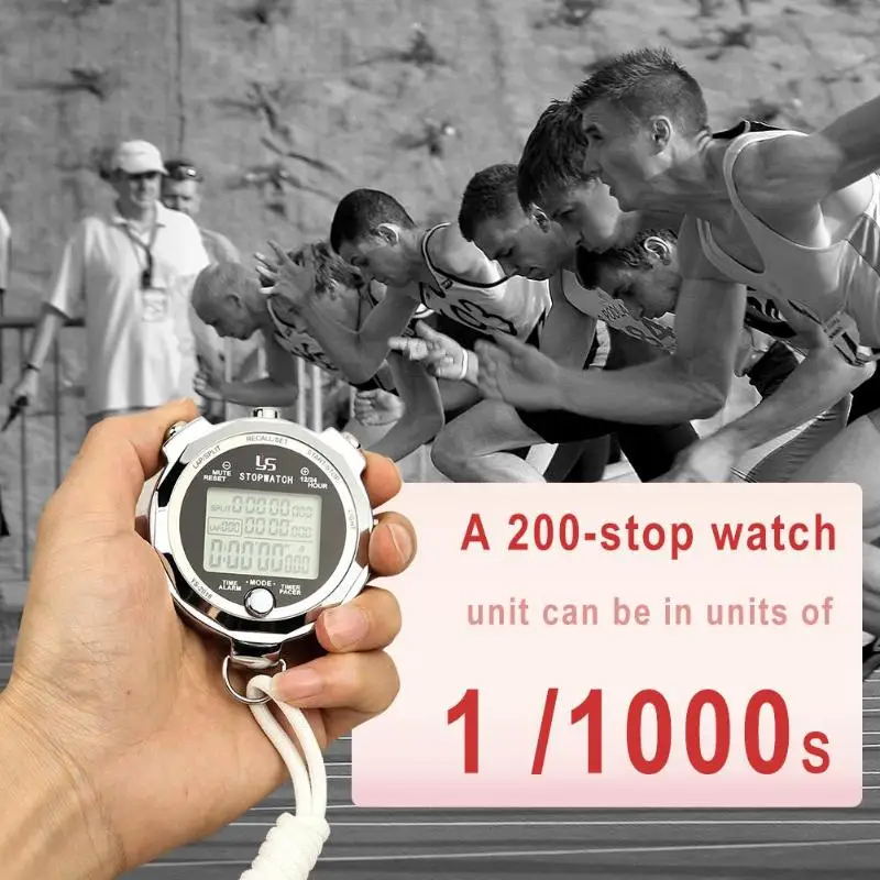 

Multifunction Sports metal Stopwatch Handheld Digital Chronograph Timer Stopwatch Field events Outdoor Running Accessories
