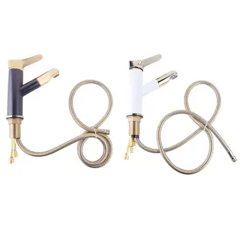 

G1/2" Pull out Single Hole Bathroom Basin Sink Cold Water Faucet Tap 2019 new style Faucet Taps