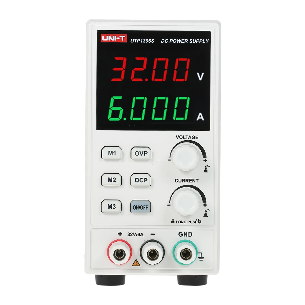 UNI-T de conmutación para fuente de alimentación de CC de 4 dígitos pantalla LED 0-32 V 0-6A de alta precisión ajustable Mini AC 220 V 50Hz - 4