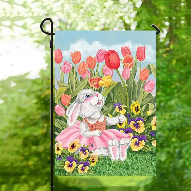 Hot Sale Fashion 32x45cm Happy Easter Garden Flag Banner Indoor Outdoor