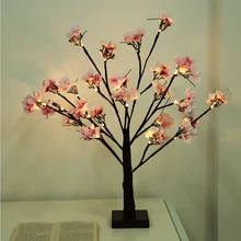 24 шт. светодиодный светильник в форме вишневого дерева, домашние вечерние светильники, декоративный светильник светодиодный светильник