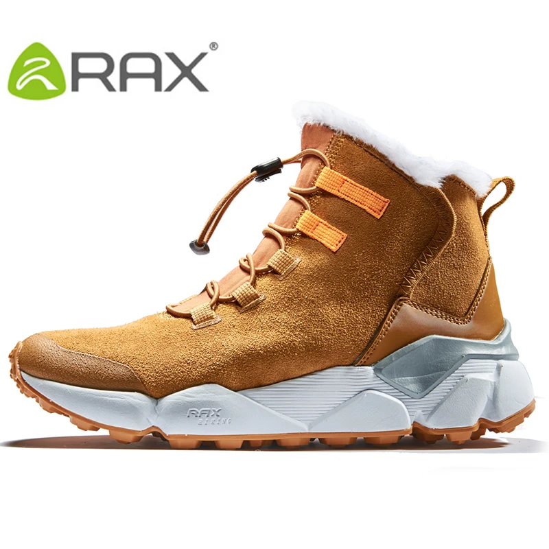 RAX 2018 теплые зимние сапоги мужские большое плюшевое походные ботинки уличные
