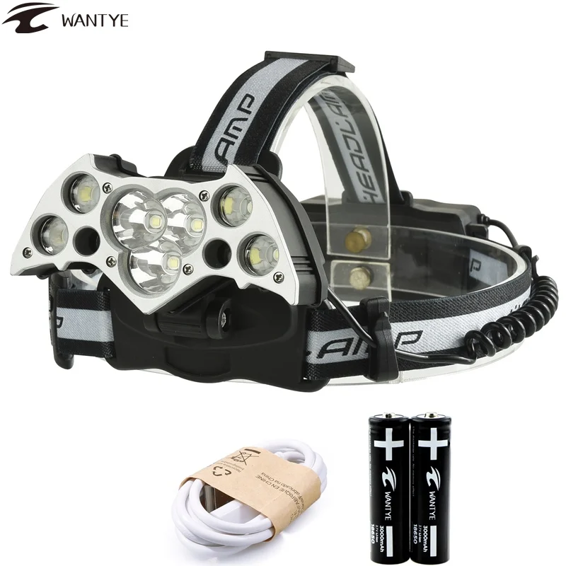 

Powerful Head lamp USB Rechargeable LED Headlamp T6 Red light 18650 Headlight Flashlight torch light Waterproof Lantern