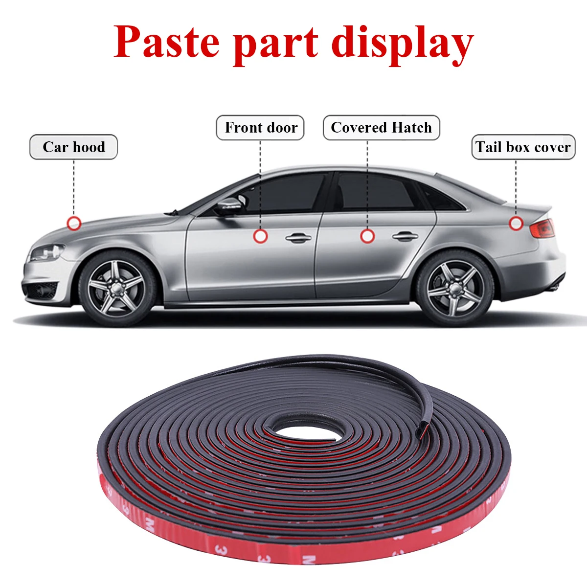 

16m 25m Car Door Protector Seal Bumper Rubber Strip Automovil Guard Styling Mouldings for Infiniti q50 Universal Car Styling